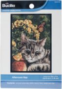Picture of Afternoon Nap Mini Counted Cross Stitch Kit 5"X7" 14 Count