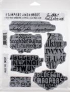 Picture of Tim Holtz Cling Stamps 7"X8.5" Faded Type