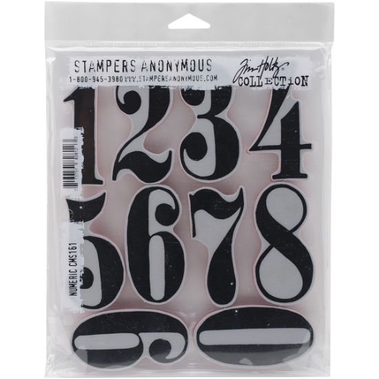 Picture of Tim Holtz Cling Stamps 7"X8.5" Numeric