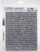 Picture of Tim Holtz Cling Stamps 7"X8.5" Tiny Text