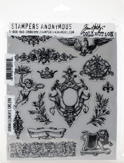 Picture of Tim Holtz Cling Stamps 7"X8.5" Urban Elements