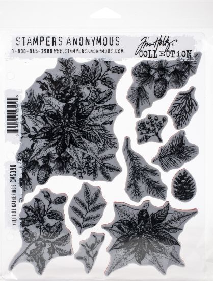 Picture of Tim Holtz Cling Stamps 7"X8.5" Yuletide Gatherings