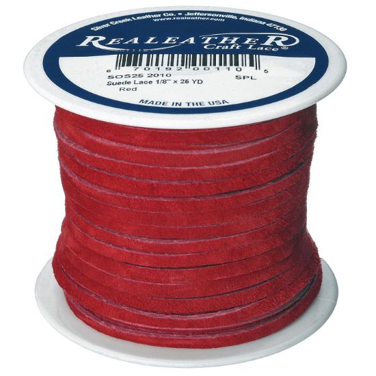 Picture of Suede Lace .125"X25yd Spool Red