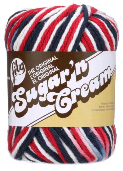 Picture of Sugar'n Cream Yarn - Ombres Red, White & Blue