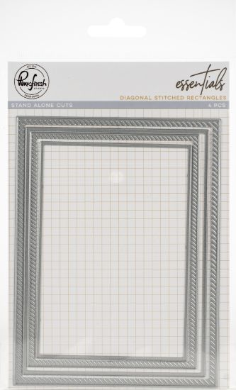 Picture of Pinkfresh Studio Essentials Die Set Diagonal Stitched Rectangles
