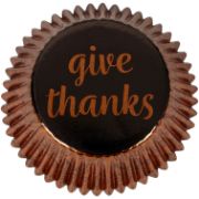 Picture of Standard Foil Baking Cups Give Thanks 24/Pkg