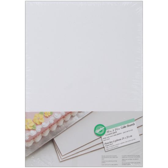 Picture of Cake Boards 10"X14" Rectangle White 6/Pkg