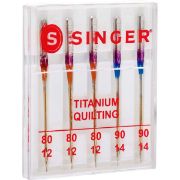 Picture of Titanium Universal Quilting Machine Needles Sizes 11/80 (3) & 14/90 (2)