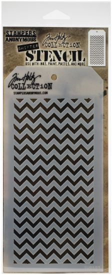 Picture of Tim Holtz Layered Stencil 4.125"X8.5" Shifter Chevron