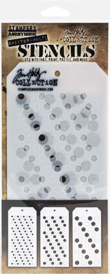 Picture of Tim Holtz Layered Stencil Set 3/Pkg Shifter Multidots