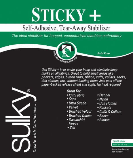 Picture of Sticky Self-Adhesive Tear-Away Stabilizer 22.5"X36"