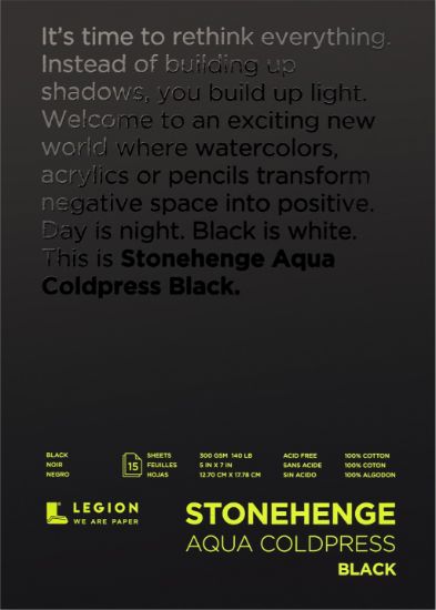 Picture of Stonehenge Aqua Coldpress 5x7 Black 140lb