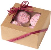 Picture of Cupcake Boxes 4 Cavity Kraft 3/Pkg