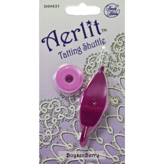 Picture of Aerlit Tatting Shuttle W/2 Bobbins Boysenberry