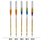 Picture of Titanium Universal Ball Point Machine Needles Sizes 11/80 (2), 14/90 (2) & 16/100 (1)