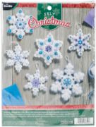 Picture of Sparkle Snowflake Ornaments Felt Applique Kit 4"X4" Set Of 6