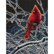 Picture of Ice Cardinal Counted Cross Stitch Kit 11"X14" 14 Count