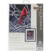Picture of Ice Cardinal Counted Cross Stitch Kit 11"X14" 14 Count