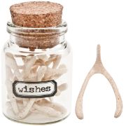 Picture of Idea-Ology Resin Wishes Glass Corked Jar 2" Wishbones 1"X.625", 15pcs