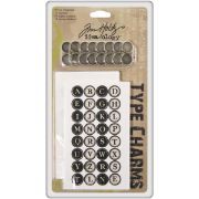 Picture of Idea-Ology Type Charms .6875" 16/Pkg W/32 Alphabet & 16 Epoxy Stickers