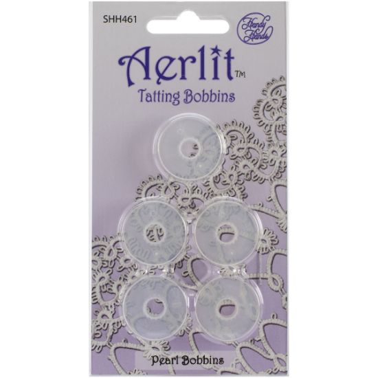 Picture of Aerlit Tatting Shuttle Refill Bobbins 5/Pkg Pearl