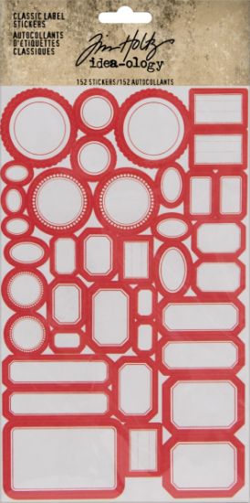 Picture of Idea-Ology Classic Label Stickers 152/Pkg Red/White