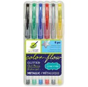 Picture of Living In Color Color-Flow Glitter Gel Pen Set 6/Pkg Metallics