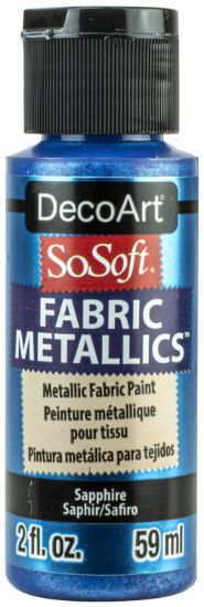 Picture of SoSoft Fabric Acrylic Metallic Paint 2oz Sapphire