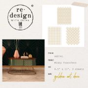 Picture of Prima Marketing Re-Design Decor Transfers 8.5"X11" 3/Sheets-Middy- Golden Art Deco