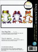 Picture of Jiffy Treefrog Trio Mini Counted Cross Stitch Kit 7"X5" 14 Count