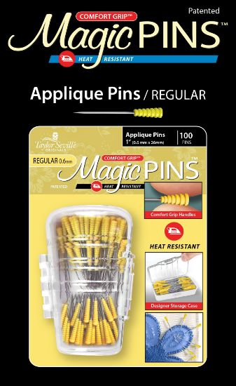 Picture of Taylor Seville Magic Pins - Applique Yellow 100/Pkg