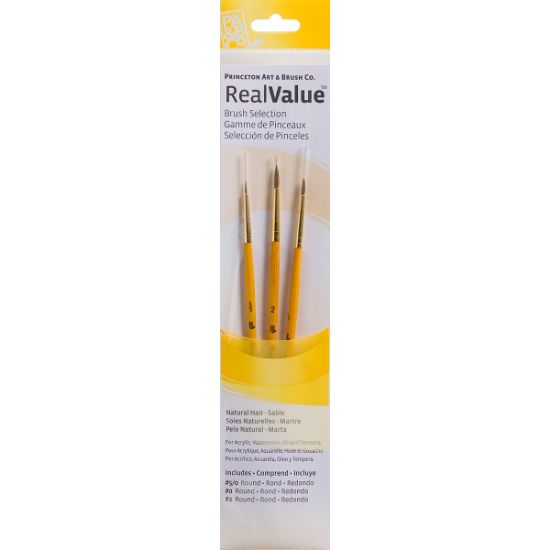 Picture of Natural Sable Real Value Brush Set 3/Pkg