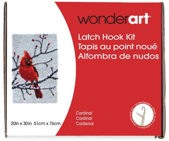 Picture of Wonderart Classic Latch Hook Kit 20"X30" Cardinal