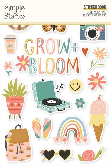 Picture of Simple Stories Sticker Book 12/Sheets-Boho Sunshine, 572/Pkg