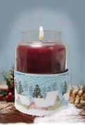 Picture of Winter Village Candle Corset Counted Cross Stitch Kit 11"X2.5" 14 Count