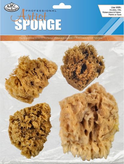 Picture of Natural Ocean Artist Sponges 4/Pkg 3 Wool & 1 Jumbo
