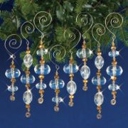 Picture of Nostalgic Christmas Beaded Crystal Ornament Kit Gold & Crystal Icicles