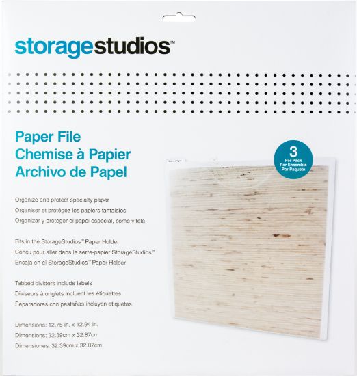Picture of Storage Studios Paper Files W/Tabbed Dividers & Labels 3/Pkg 12.75"X13"