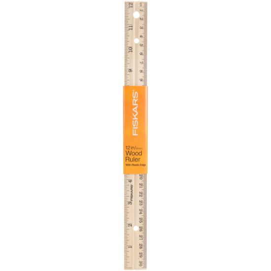 Picture of Wood Ruler 12" With Plastic Edge