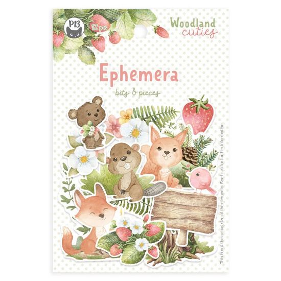 Picture of Woodland Cuties Ephemera Cardstock Die-Cuts 12/Pkg-Elements