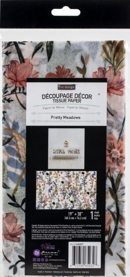 Picture of Prima Re-Design Decoupage Decor Tissue Paper 19"X30" 2/Pkg Pretty Meadows