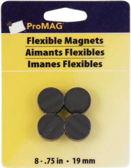 Picture of ProMag Flexible Round Magnets .75" 8/Pkg
