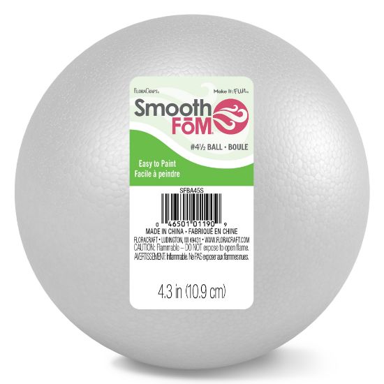 Picture of Smooth Styrofoam Balls 4.5" 