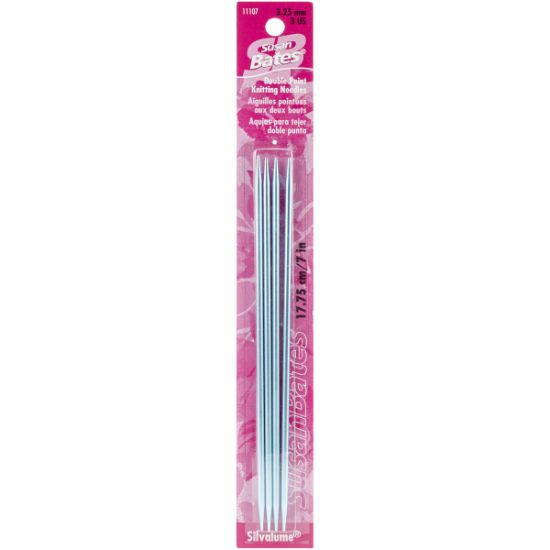 Picture of Silvalume Double Point Knitting Needles 7" 4/Pkg Size 3/3.25mm