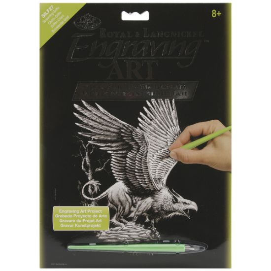 Picture of Silver Foil Engraving Art Kit 8"X10" Screaming Griffin