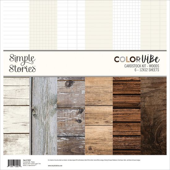 Picture of Simple Stories Color Vibe Double-Sided Paper Pack 6/Pkg-Woods