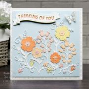 Picture of Creative Expressions Craft Dies By Sue Wilson-Banner- Floral Wishes