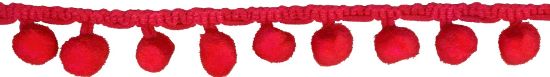 Picture of Simplicity Pom Pom Fringe 3/4"X4'-Red