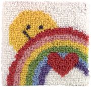 Picture of Wonderart Latch Hook Kit 12"X12" Sunshine Rainbow