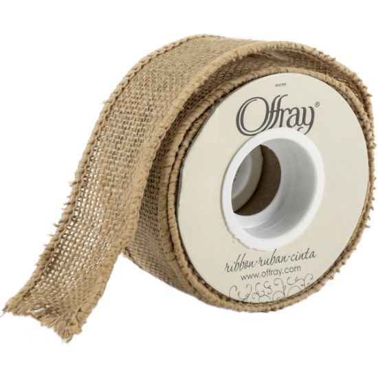 Picture of Wired Burlap Ribbon 1-1/2"X9' Natural
